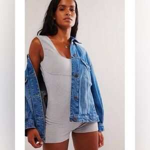 Free People Weekend Friend Shortie Bodysuit